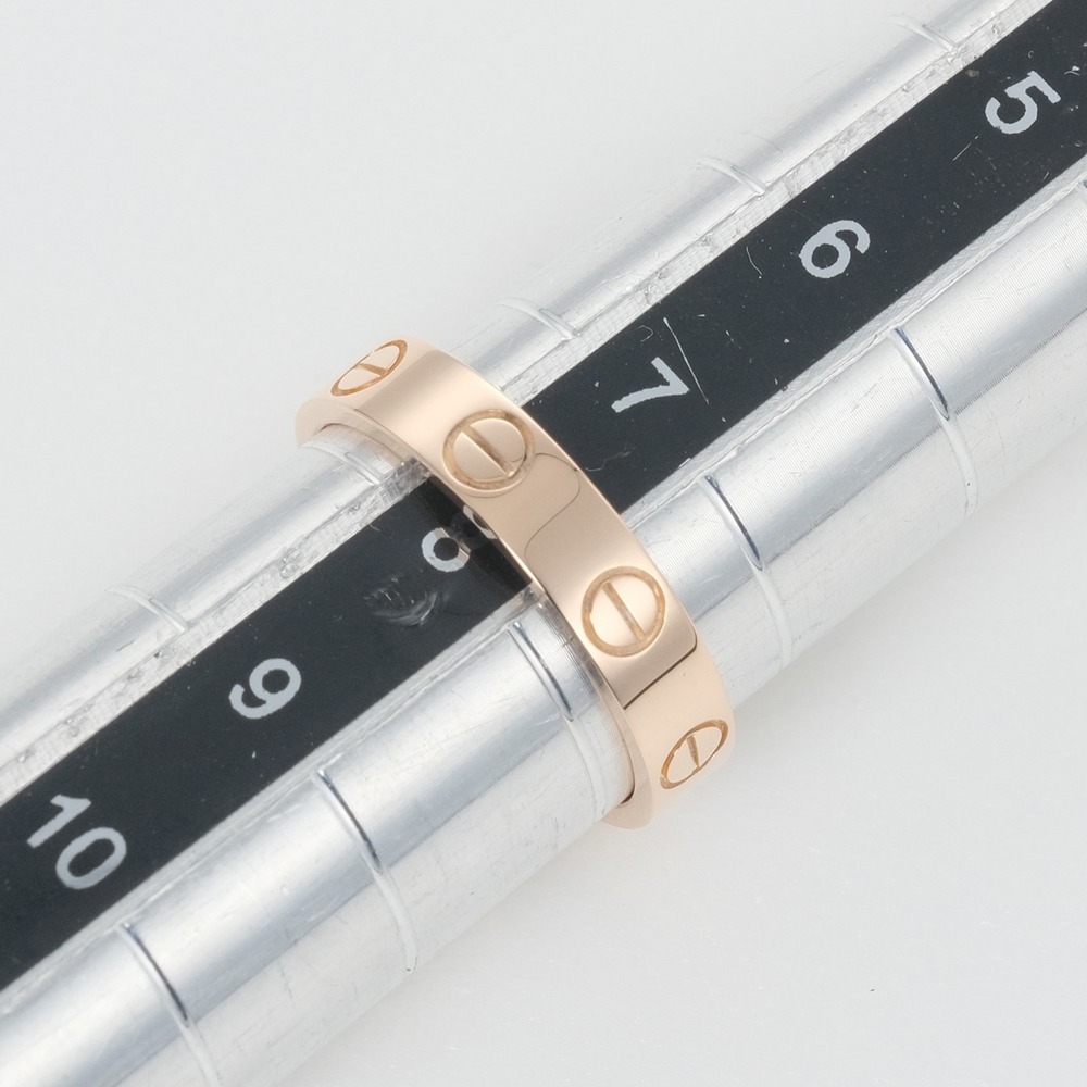 CARTIER Mini Love Wedding K18PG No. 7.5 Women's Ring - Picture 8 of 9